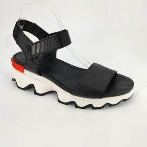 Sorel Kinetic Impact Women's Size 10 US Leather Black Sandals NL3567-010